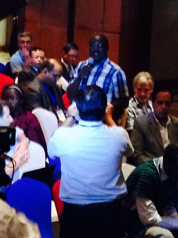 Charles Nyandiga from GEF/UNDP/SGP making an Action Pledge at CBA8 #CBA8 http://t.co/PdqqOKY9h2