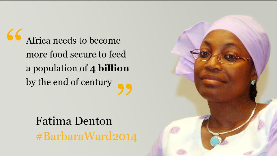 Africa needs to become more food secure says @Fatima_ACPC #BarbaraWard2014 http://t.co/ZgU5eUFFnm
