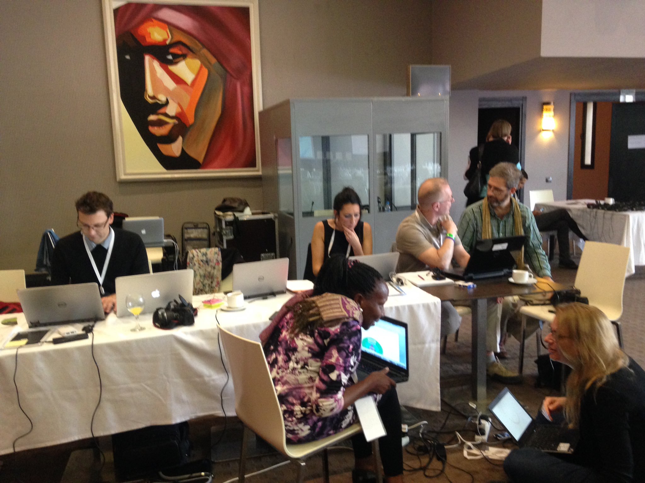 The comms hub at #DCdays hard at work. So much interesting stuff to tell everyone about and share with our audiences. https://t.co/zA4gwxPNG6