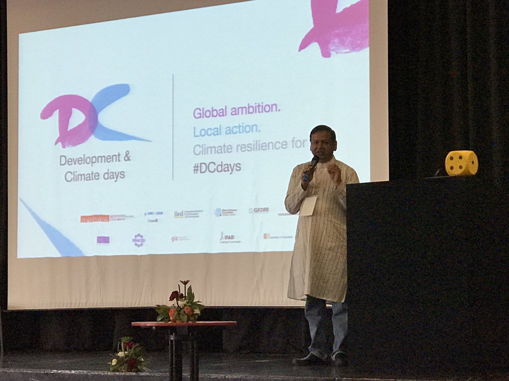 Day2 opening of #DCdays by @SaleemulHuq: we need to reverse the way we do COP: implementors should be at the centre https://t.co/xjk5fcPqOv