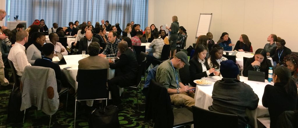 Packed room listening to local voices at our #Dcdays17 session #COP23 "Communities don’t have empty minds - they have something to contribute let them have their voice" as @agnesleina puts it! https://t.co/DxolGYcWDl