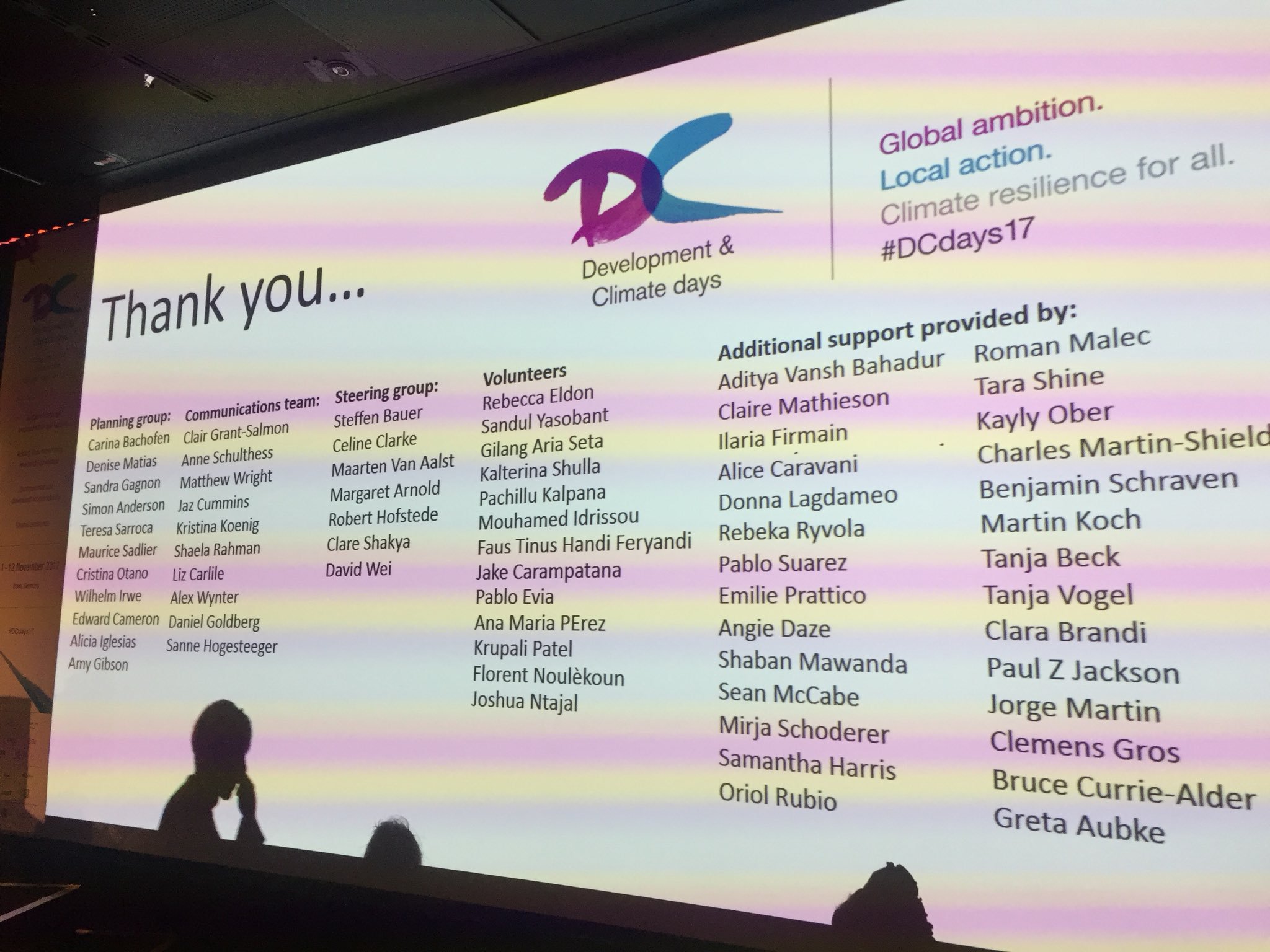 And that’s a wrap! Thanks to everyone who prepared the programme, attended & participated in #DCDays17! #COP23 continues. https://t.co/3697LYzvsg