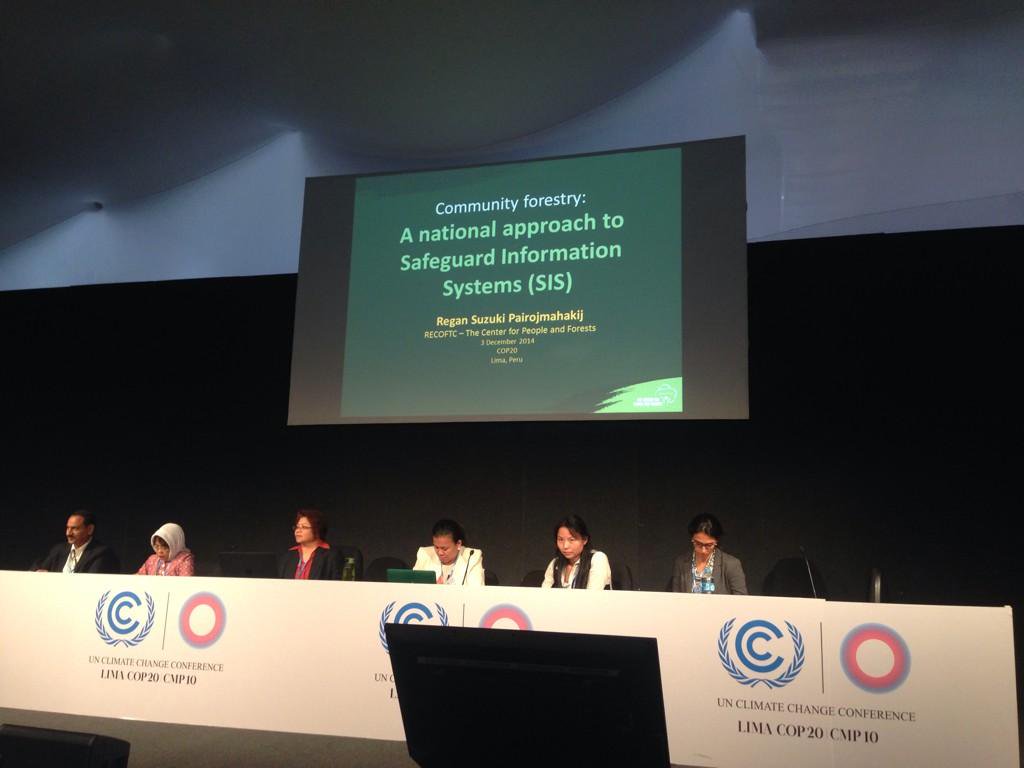 The @RECOFTC @IIED side event  about to start at #COP20. I'll be providing twitter coverage (from @IIED account) http://t.co/xT1m8idAte