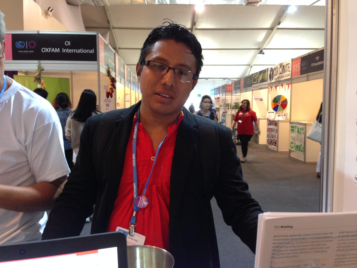 Nice to see another friendly face at @IIED's stand today. This time colleague of @lucile_robinson  from Panama #COP20 http://t.co/Ujz1NttI5H