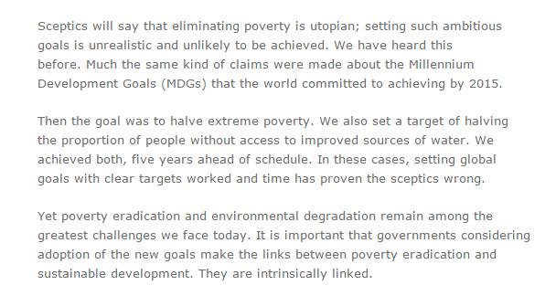 Don't listen to the #SDG sceptics, eliminating #poverty is achievable --> http://t.co/1v5bWwogPZ #PEP20 http://t.co/Iz88hxyEkL