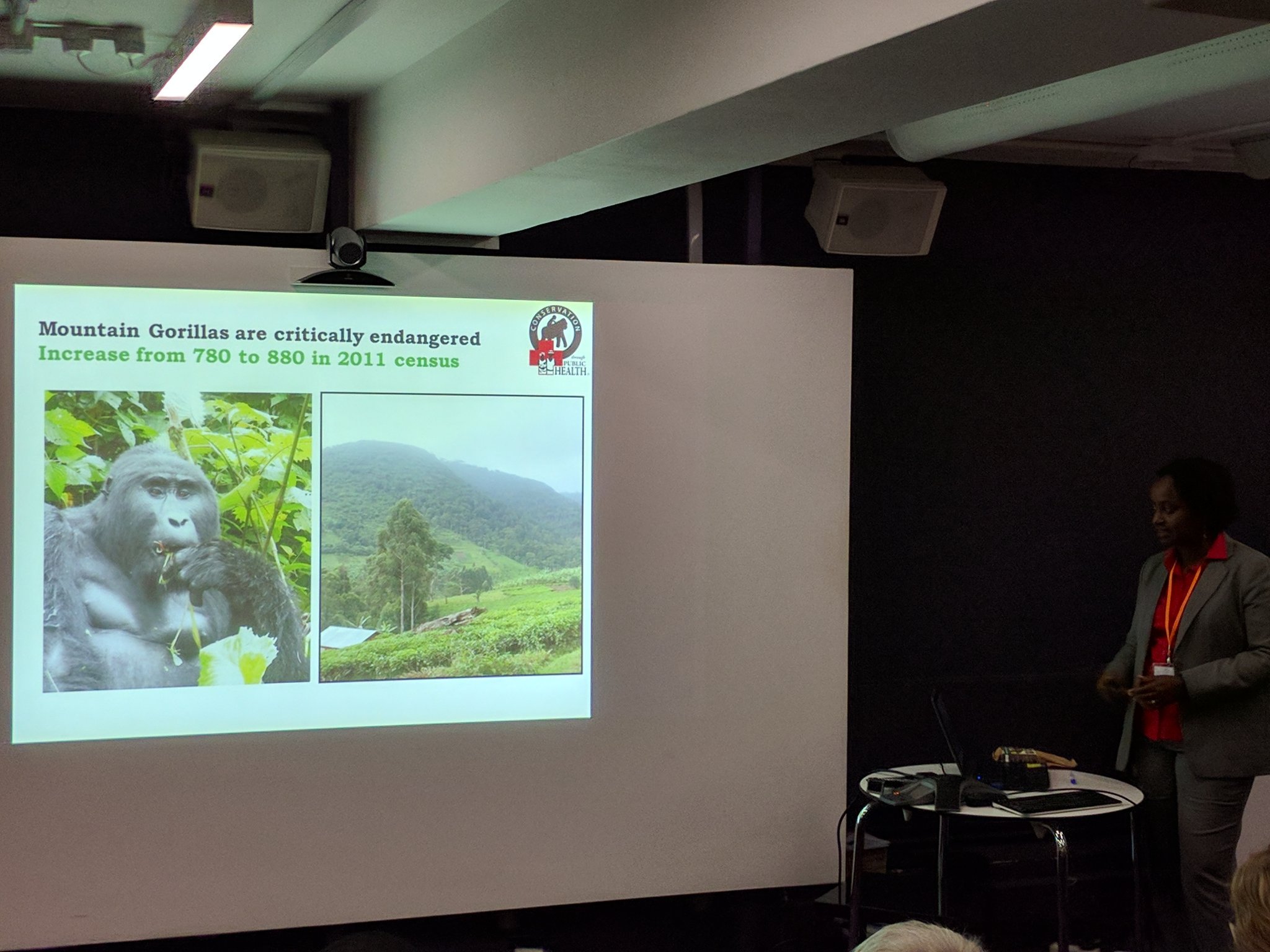 Listening to @DoctorGladys talk about critically endangered mountain gorillas at #Bwindi National Park in Uganda. https://t.co/EXJiOVwXP7