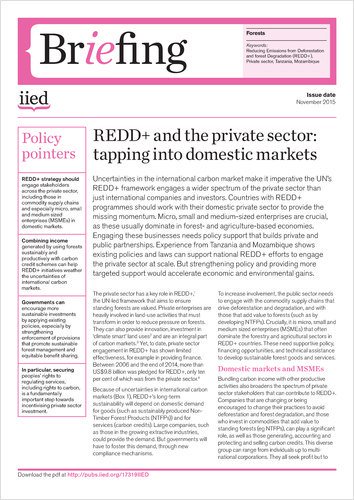 DOWNLOAD: REDD+ and the private sector: tapping into domestic markets --> https://t.co/obci4PO7wE #COP21 #REDD+ https://t.co/F6EcqXuTR6
